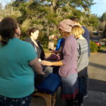 Reiki healing hands are performed outdoors also 